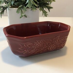 Longaberger Nature's Garland Embossed Side Dish - Paprika